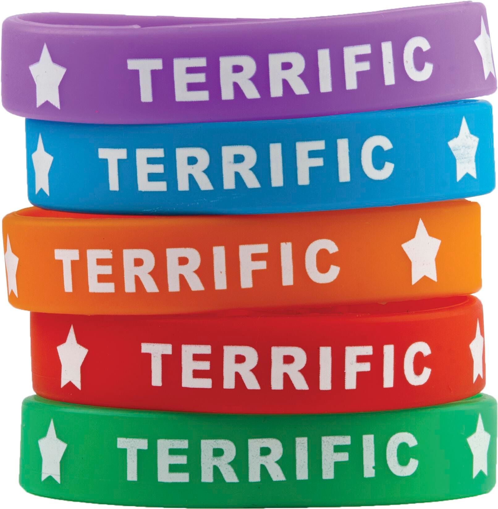 Teacher Created Resources Terrific Award Wristband Silicone, Pack of 10 1402719