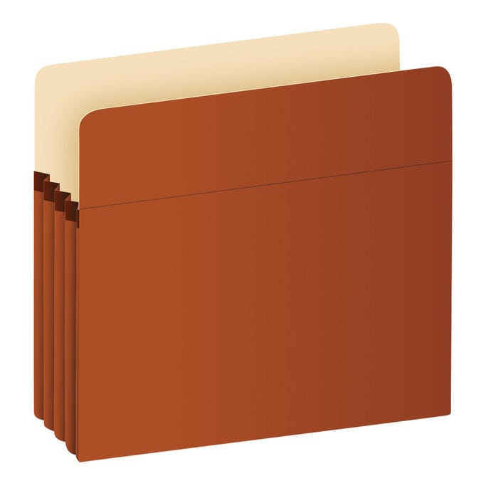 Pendaflex Anti-Microbial File Pocket, Letter Size, 3-1/2 Inch Expansion, Redrope, Pack of 10