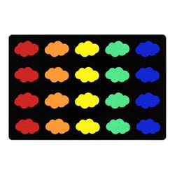 Childcraft ABC Furnishings Rainbow-Colored Clouds Carpet, Rectangle 4002558