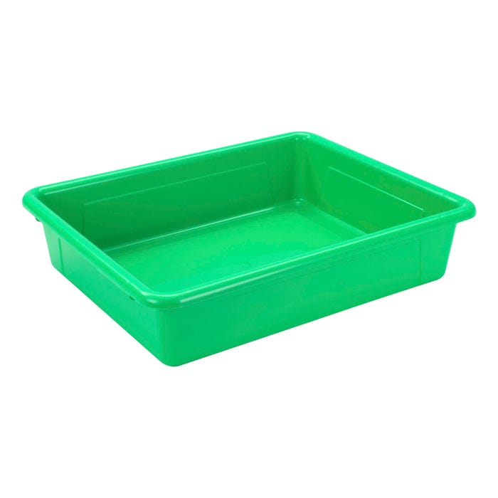 School Smart Storage Tray, Letter Size, 10-3/4 x 13-1/4 x 3 Inches, Green
