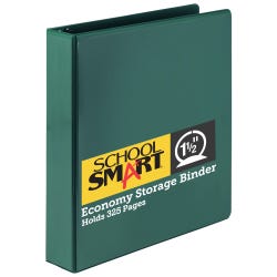 Image for School Smart Round Ring Binder, Polypropylene, 1-1/2 Inches, Green from School Specialty