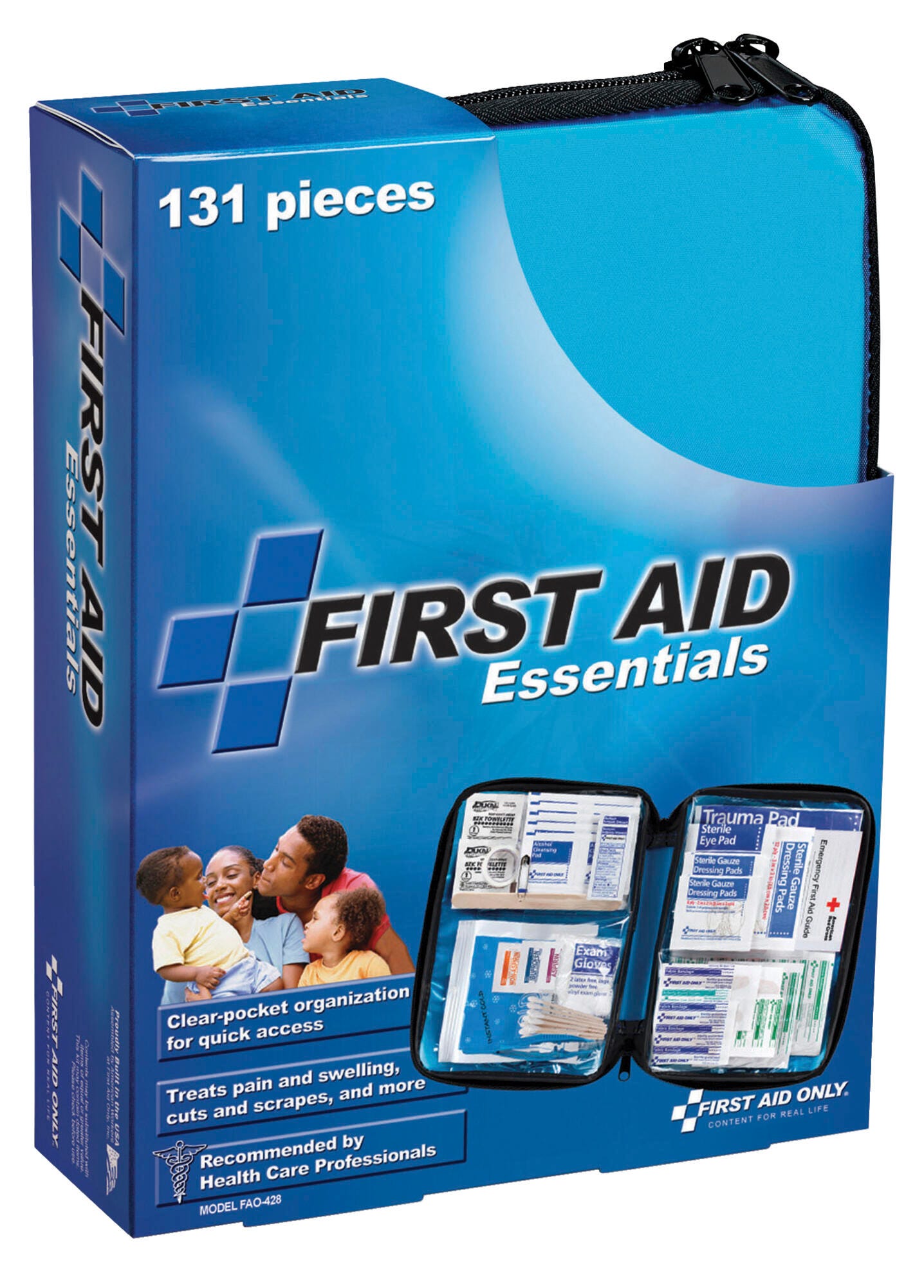 First Aid Only Essentials First Aid Kit, Fabric, Blue 1571695
