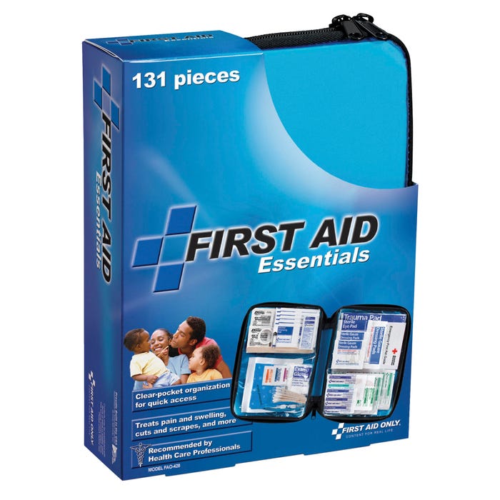 First Aid Only Essentials First Aid Kit, Fabric, Blue