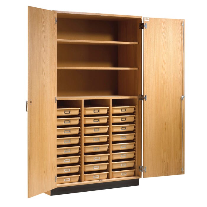 Diversified Spaces Tote Tray Storage Cabinet with Shelf, 48 x 22 x 84 Inches