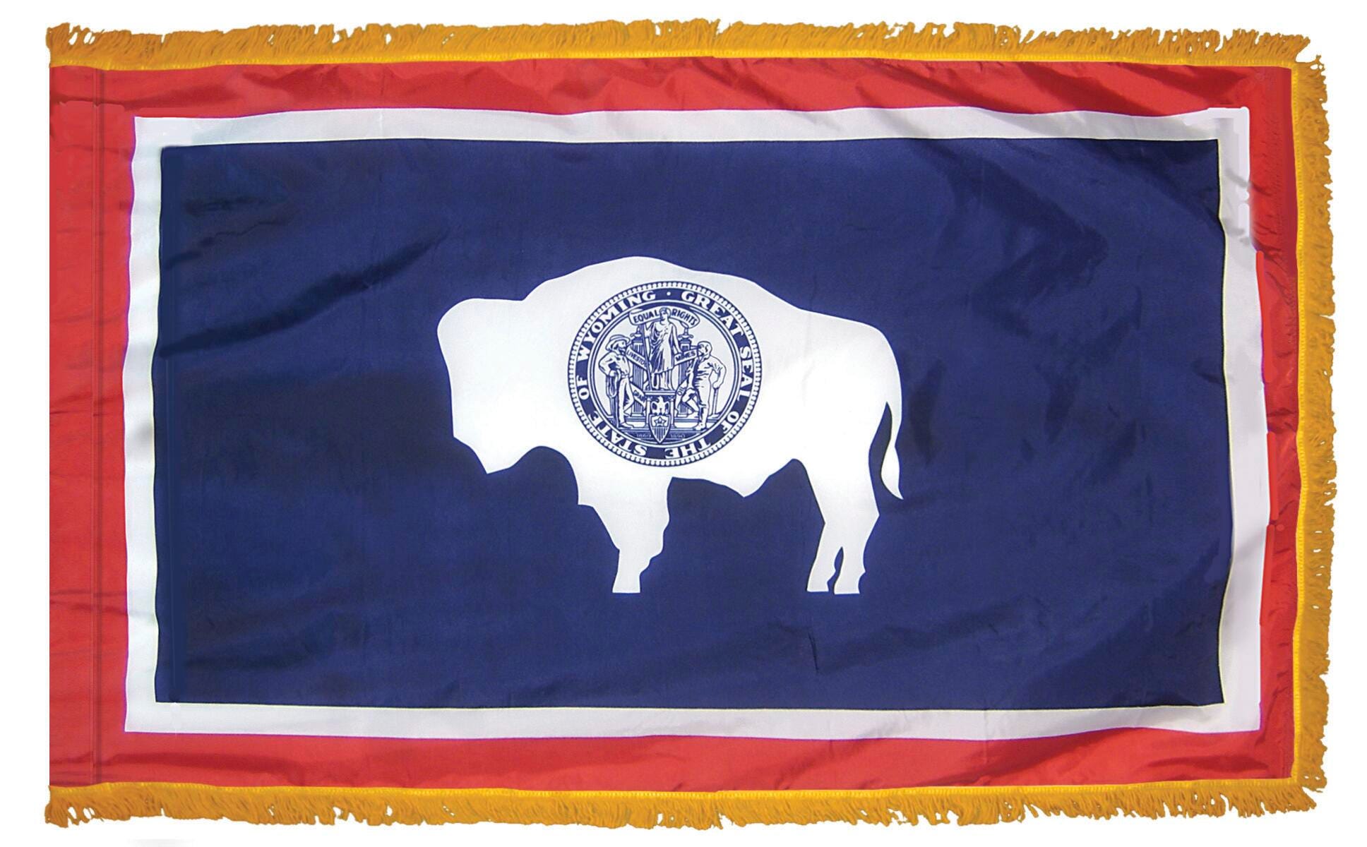 Image for Annin Wyoming State Flag, Nylon, Indoor, 3 x 5 Feet from School Specialty