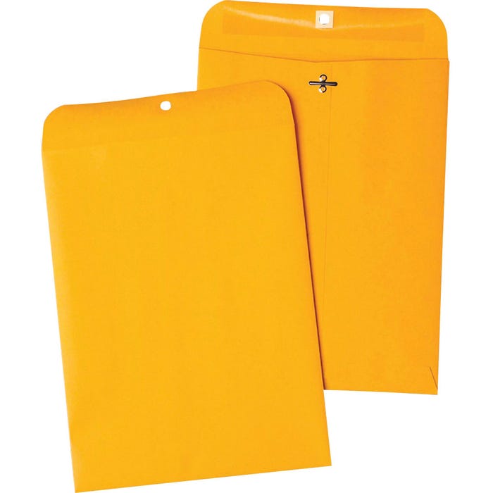 Nature Saver Recycled Clasp Envelopes, 9 x 12 Inches, Kraft, Box of 100