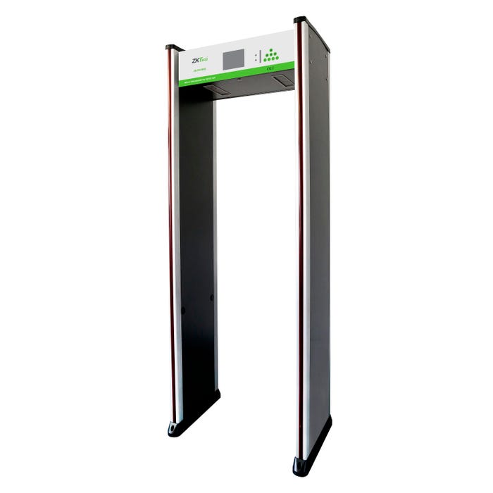 ZKTeco WMD318 18-Zone Walk-Through Metal Detector, 32 x 23 x 87 Inches, Silver