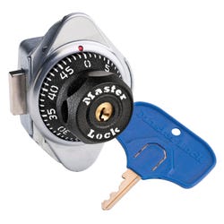 Master Lock Built In Combination Lock, for Single Point Latch Lockers, Hinged on the Right, Black 4001565