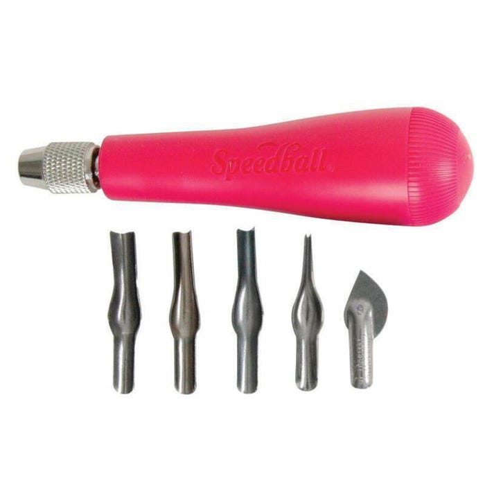 Speedball Adjustable Linoleum Number 1 Cutter Set, Set of 6