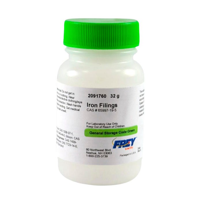 Frey Scientific Iron Filings, Lab Grade, 32 Grams