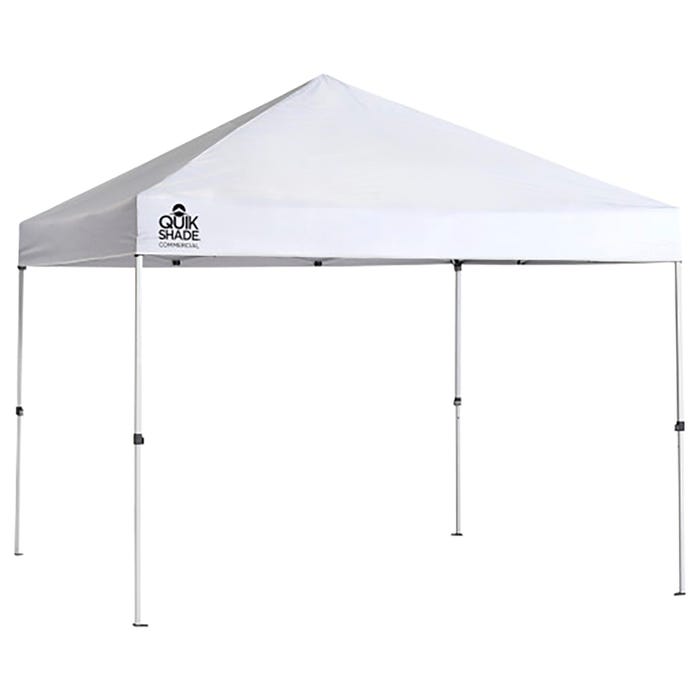 Quik Shade Commercial C100 Straight Leg Canopy, 10 x 10 Feet, White