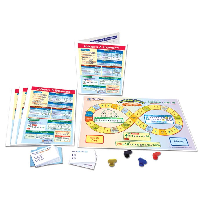 NewPath Learning Integers and Exponents Learning Center Game, Grade 6 to 9