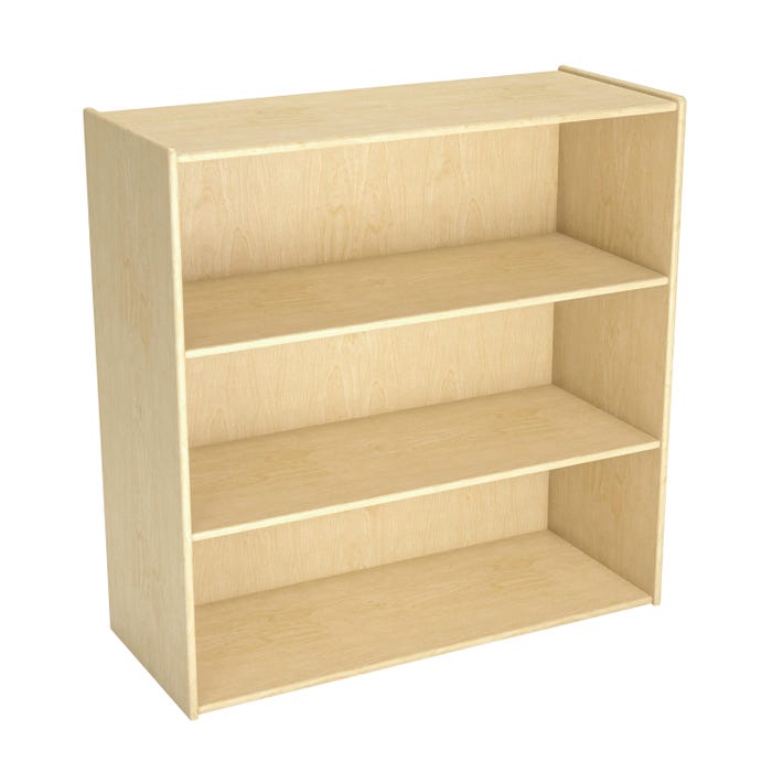 Childcraft 3-Shelf Deep Shelf Storage Unit for Classrooms, Wooden, 35-3/4 x 14-3/4 x 36 Inches