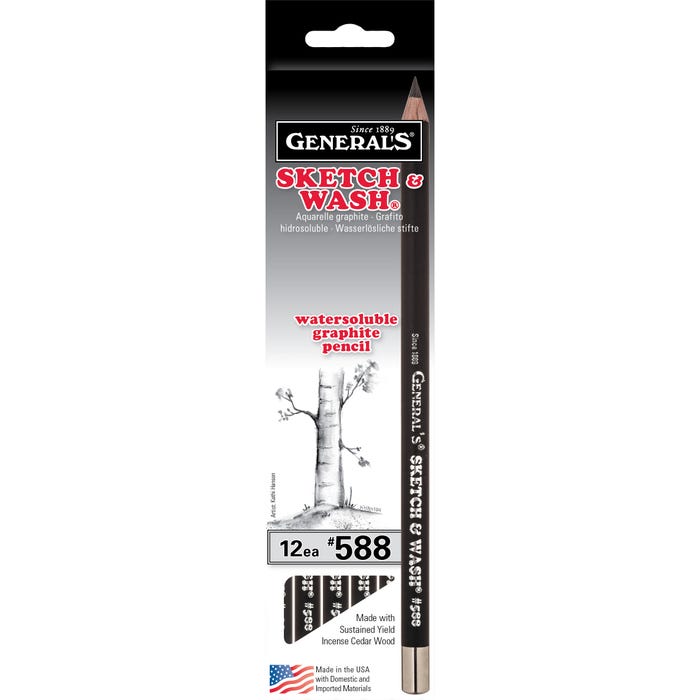 General's Sketch & Wash Pencils, Extra Soft Hardness, Pack of 12
