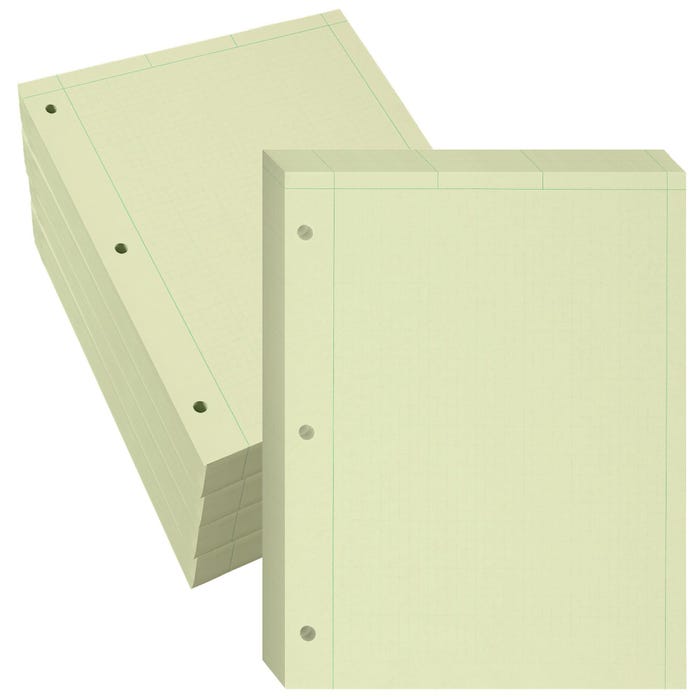 Roaring Spring 5 x 5 Grid Paper, 8-1/2 x 11 Inch, Green, 500 Sheets