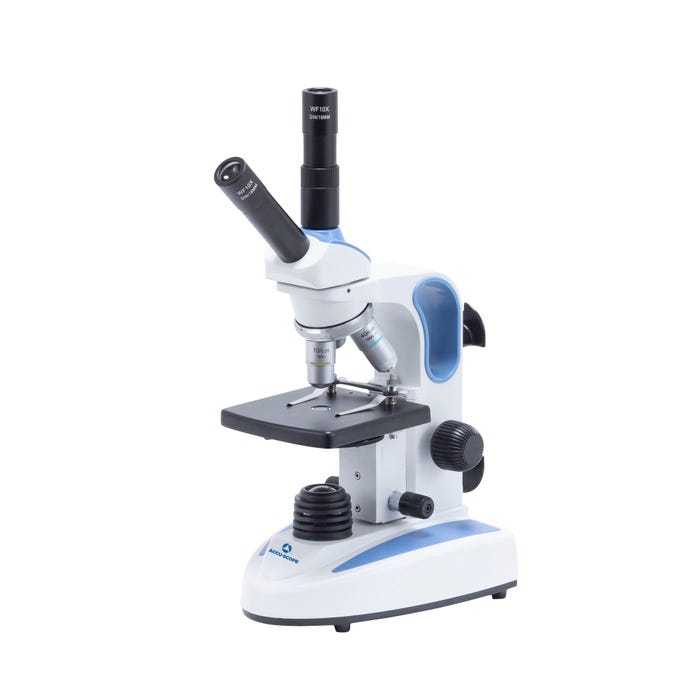 Accu-Scope EXM-150 Digital Dual View Vertical Microscope with Clips Stage and Disc Diaphragm