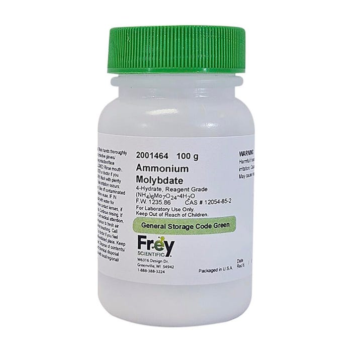 Frey Scientific Ammonium Molybdate 4-Hydrate, Reagent Grade, 100g