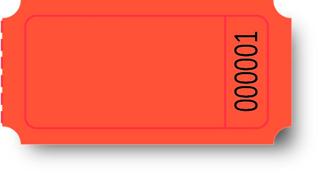 School Specialty Single Roll Blank Tickets, 1 x 2 Inches, Red, Pack of 2000, Item Number 1514759