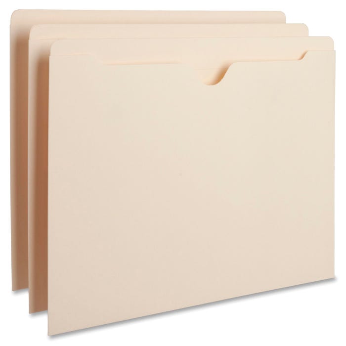 Business Source File Jacket, Letter Size, Straight Cut, Manila, Flat, Pack of 100