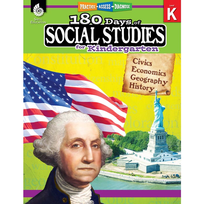 Shell Education 180 Days of Social Studies for Kindergarten