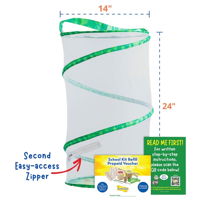 Insect Lore Butterfly Pavilion Classroom Growing Kit with Prepaid Voucher