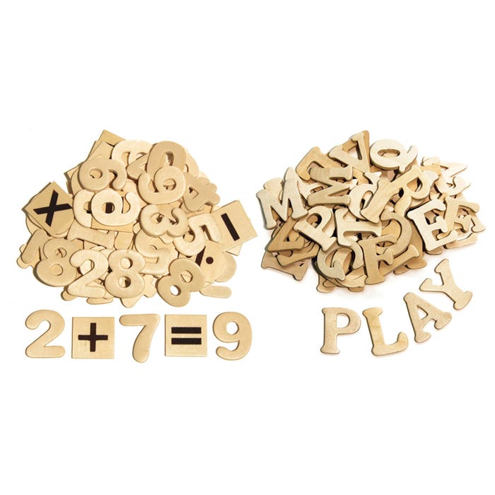 Creativity Street Wood Craft Letters and Numbers, 1-1/2 Inches, Set of 200