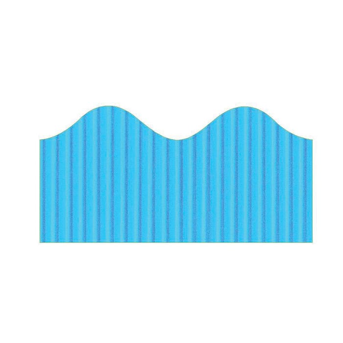 Bordette Scalloped Decorative Border Roll, 2-1/4 Inches x 50 Feet, Bright Blue