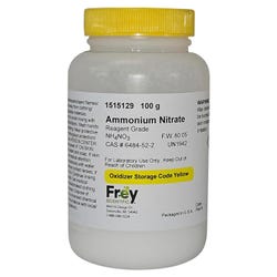 Frey Scientific Ammonium Nitrate, Reagent Grade, 100 Gram