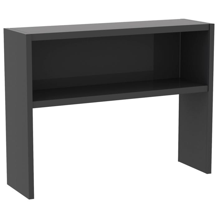 Lorell Comm. Desk Series Charcoal Stack-on Hutch, Stack-On Hutch, 48 Inches, Charcoal