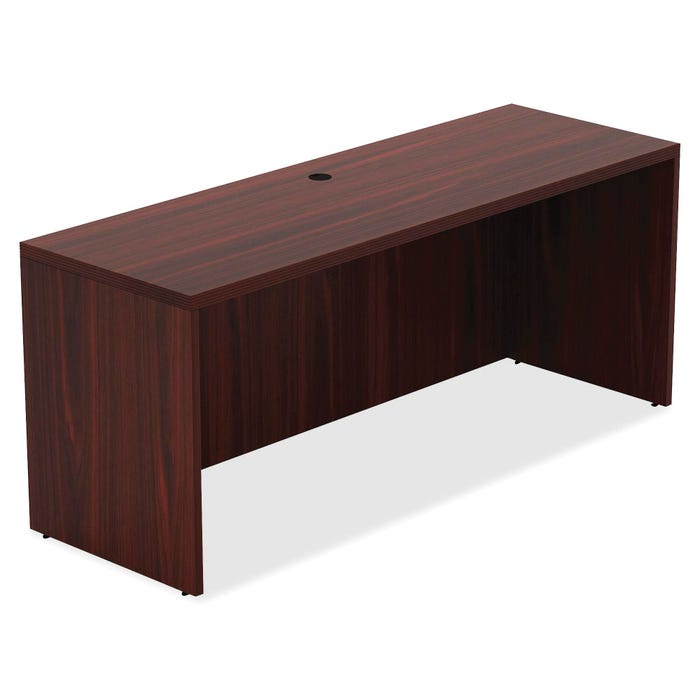 Lorell Chateau Series Mahogany Laminate Desking, Top 1-1/2 Inch, Credenza 66-1/8 x 23-5/8 x 30 Inches, Mahogany