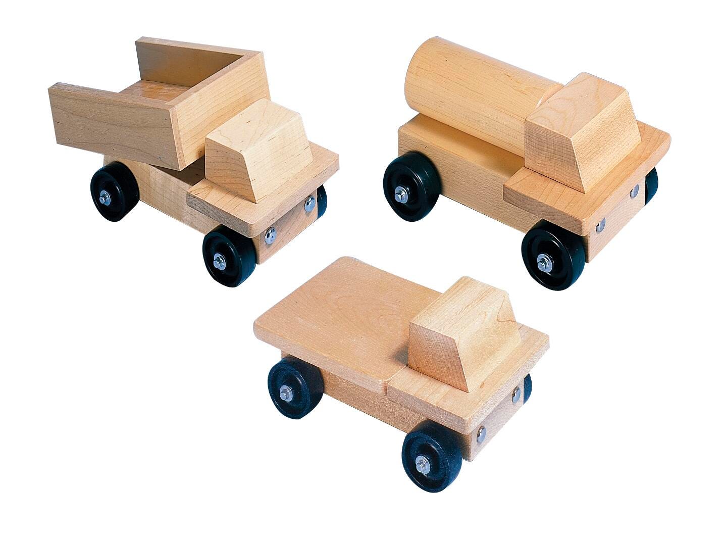Marvel Education Wooden Construction Play Trucks, Set of 3 1302030