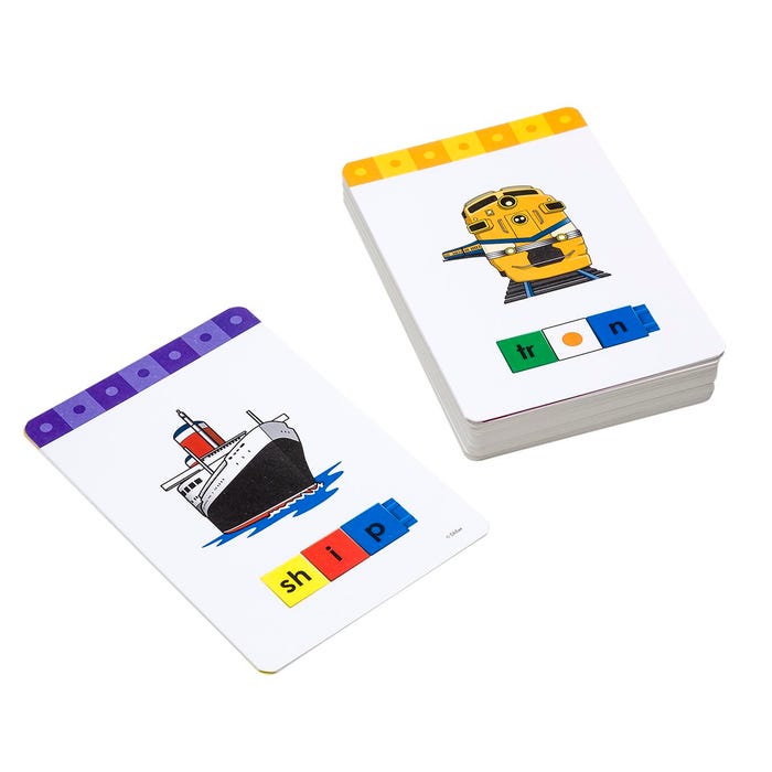 Didax Unifix Reading Phonics Word-Building Cards, Grade 1 to 2, 50 Cards
