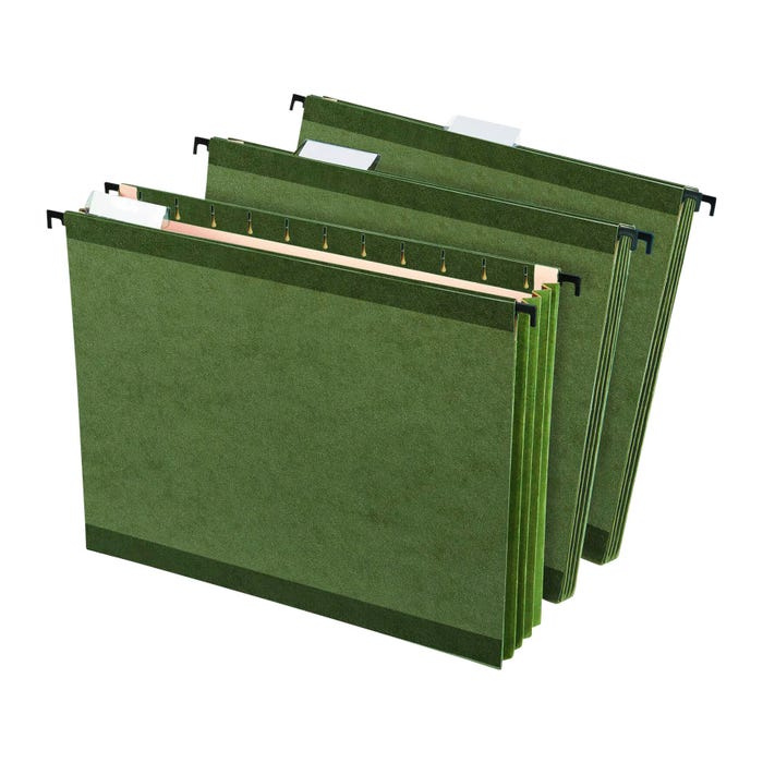 Pendaflex SureHook Hanging File Pocket, Letter Size, 3-1/2 Inch Expansion, Green, Pack of 4