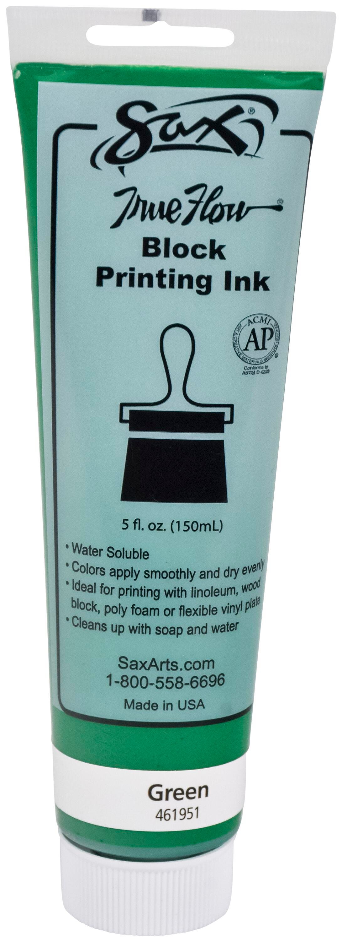 Sax Water Soluble Block Printing Ink, 5 Ounce Tube, Green Item Number 461951