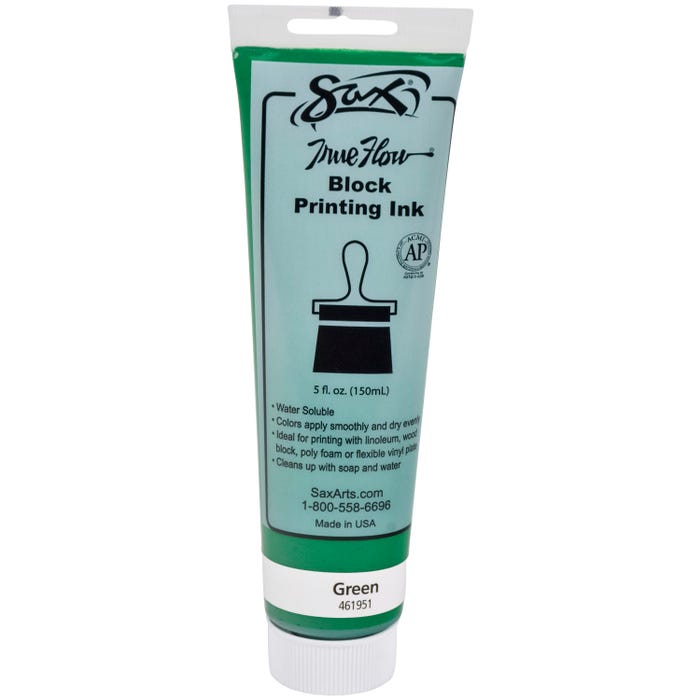 Sax Water Soluble Block Printing Ink, 5 Ounce Tube, Green