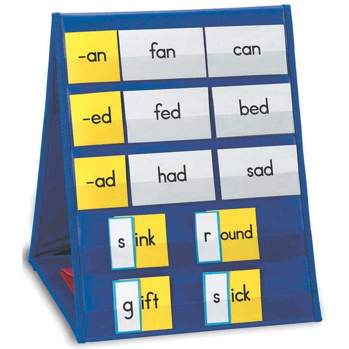 Learning Resources Double-Sided Tabletop Pocket Chart, 12-1/4 x 16 Inches