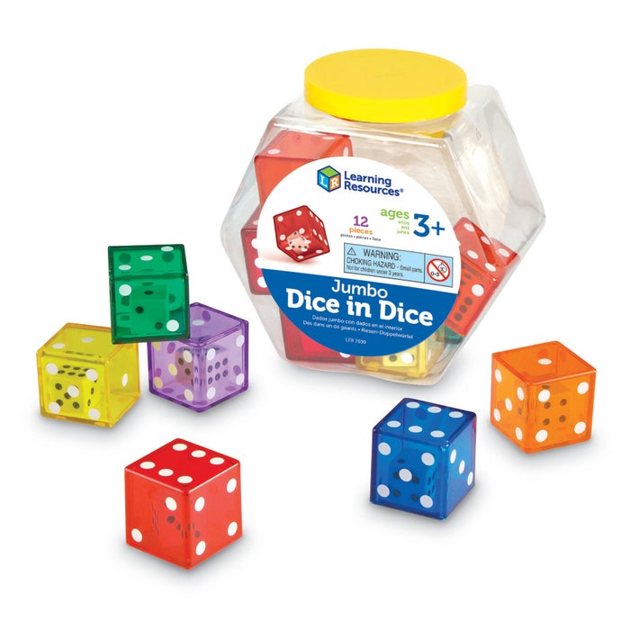 Learning Resources Jumbo Dice in Dice, Set of 12