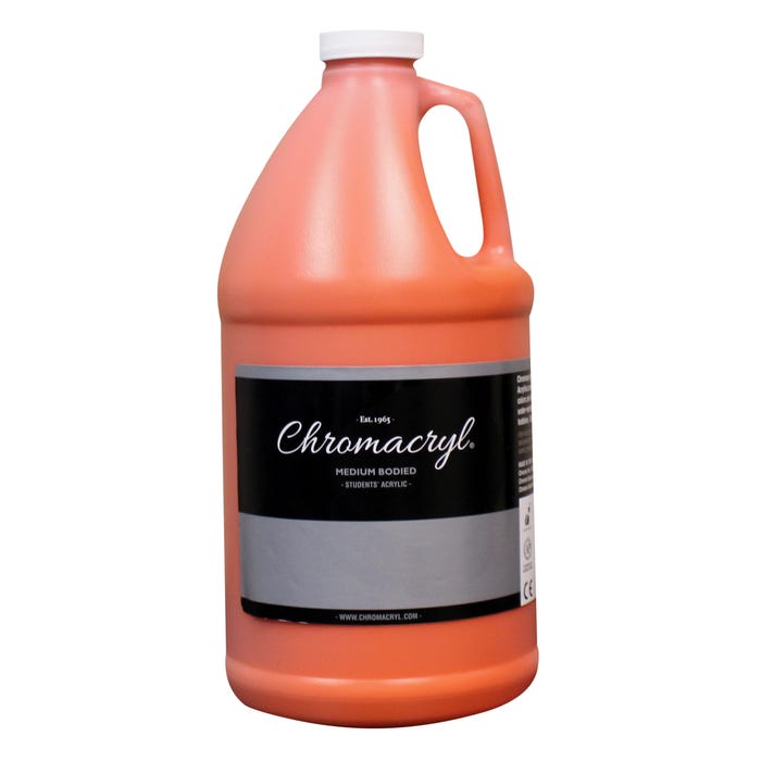 Chromacryl Students' Acrylics, Orange Vermilion, Half Gallon