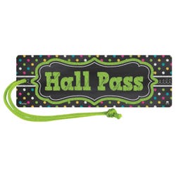 Teacher Created Resources Hall Passes, Magnetic, Chalkboard Brights, Set of 3 1593284
