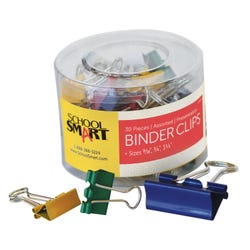 School Smart Presentation Binder Clips, Assorted Sizes and Colors, Pack of 30 2133003