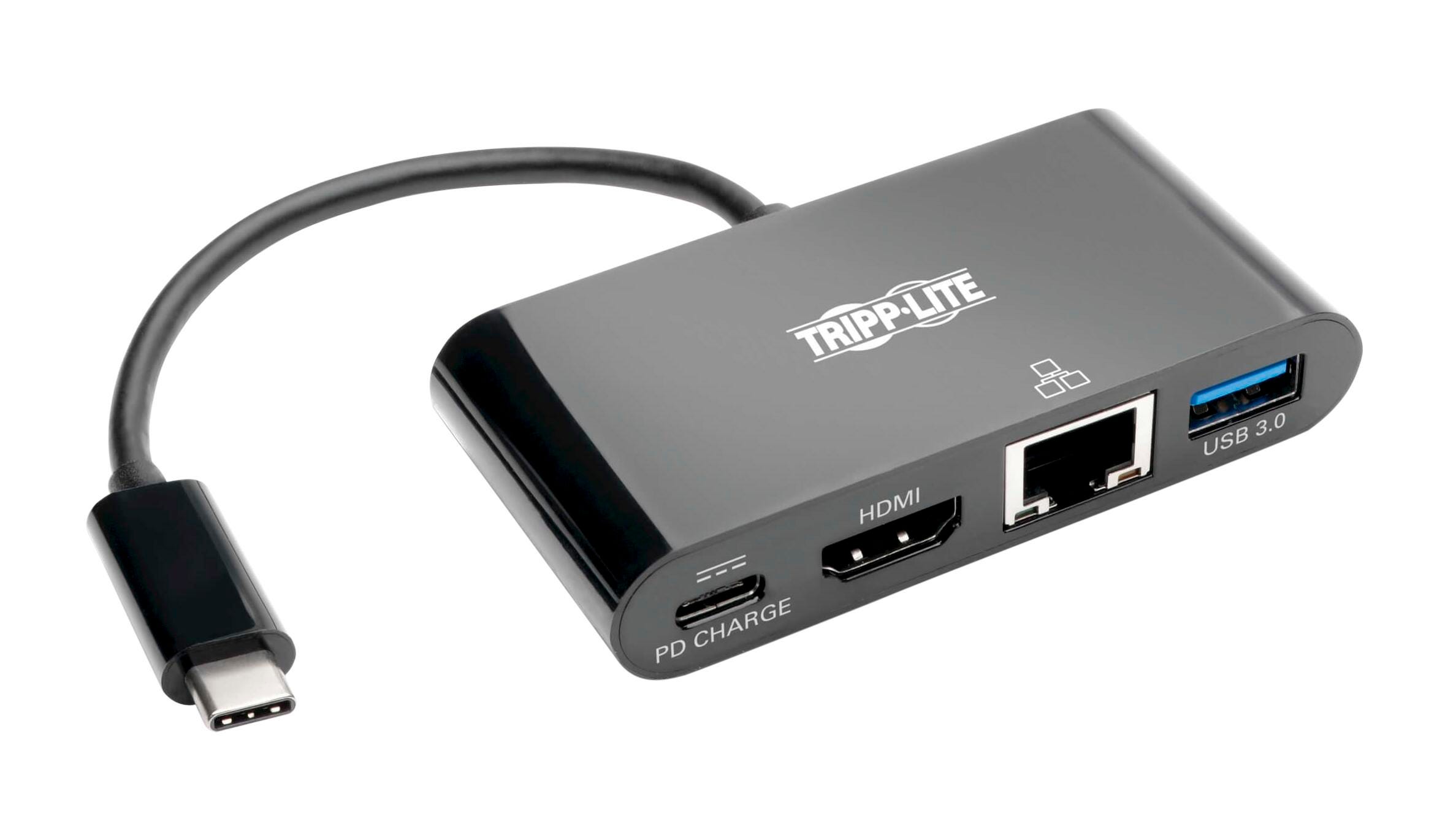 Tripp Lite USB C to HDMI Multiport Adapter Converter Docking Station w/ USB-A Hub, Black 2136118