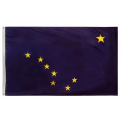 Annin Alaska State Flag, Nylon, Indoor, 3 x 5 Feet