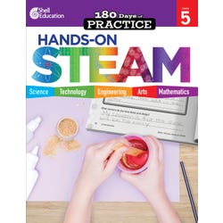 Shell Education Workbook 180 Days of Hands-On-Steam, Grade 5, Item Number 2097280