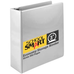 Image for School Smart Round Ring Binder, Polypropylene, 3 Inches, White from School Specialty
