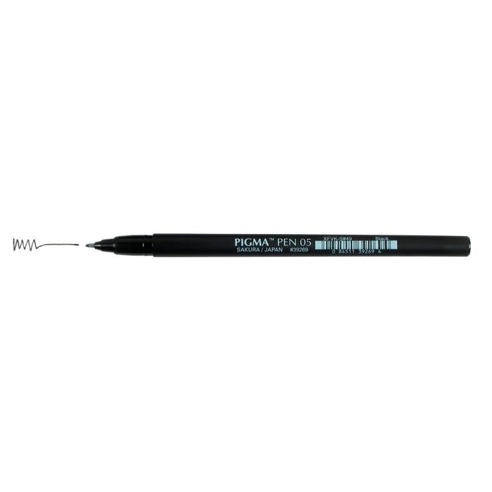 Sakura Pigma Pen, 0.5 mm, Black, Pack of 12