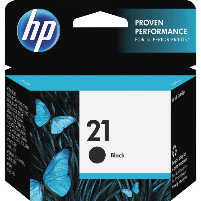 HP 21 Ink Cartridge, C9351AN, Black