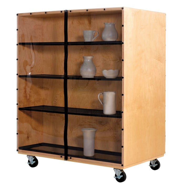 Diversified Spaces Damp and Drying Cart, 48-1/2 x 30-1/2 x 60-1/2 Inches, Maple