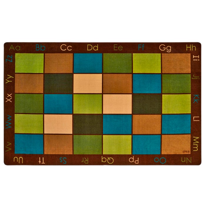 Carpets for Kids Premium Nature's Colors Seating Carpet, Rectangle