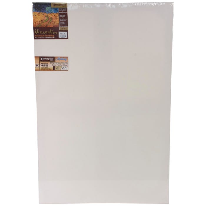 Masterpiece Vincent MasterWrap Pro MuseumWrap Wood Drum Tight Stretched Canvas, 24 x 36 Inches