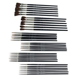 Image for Sax Combination Watercolor Brushes, Assorted Brush Types, Short Handle, Assorted Sizes, Pack of 36 from School Specialty